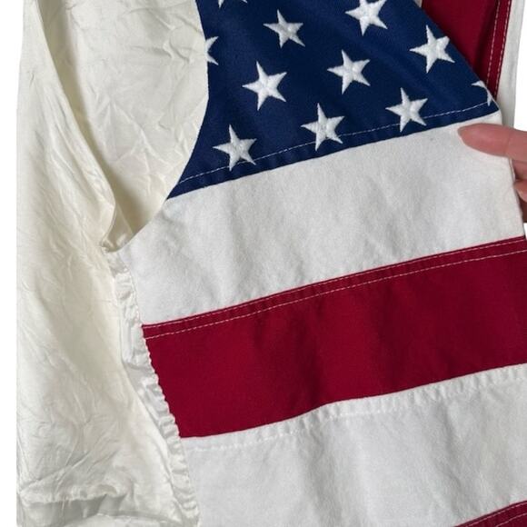 Vintage Limited Edition Mens American Flag Vest Patriotic Red White Blue Size M - Picture 4 of 8
